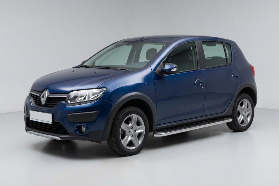 Renault Sandero 2013-2022 Side Steps Maydos V1 (2 pcs, Aluminum & Stainless Steel) Image