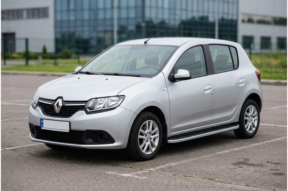 Renault Sandero 2013-2022 Side Steps Tayga Grey (2 pcs, Aluminum) Image