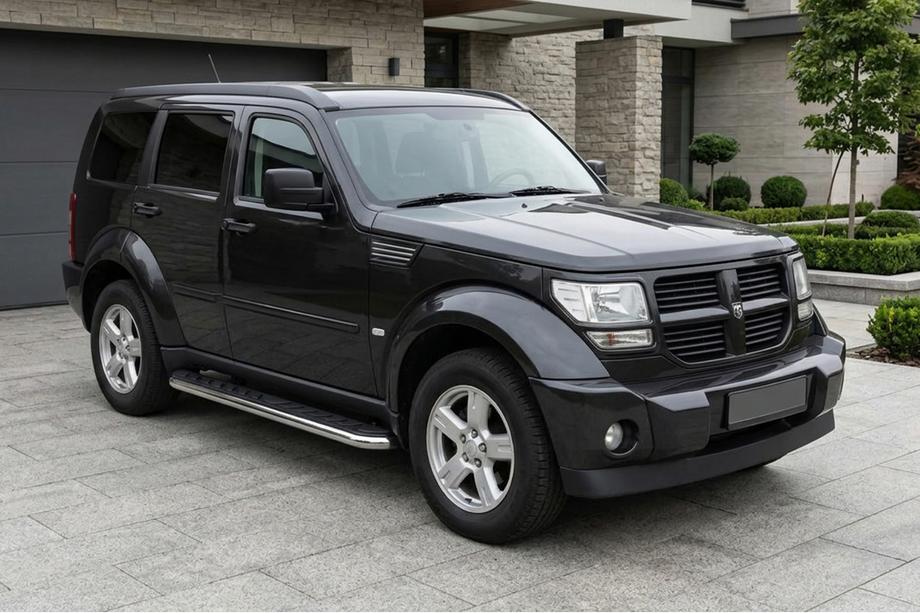 Dodge Nitro 2006-2011 Side Steps Maydos V1 (2 pcs, Aluminum & Stainless Steel) Image