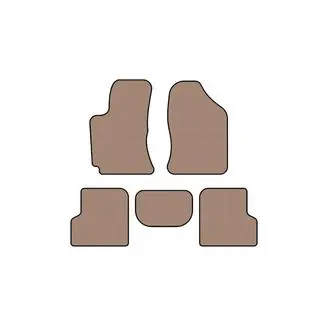 Rubber Floor Mats Carsuit (Beige)