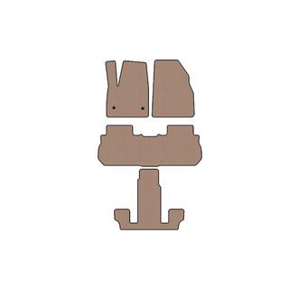 Rubber floor mats Carsuit (3 rows, 2017-2019, beige) GMC Acadia 2017- photo 1