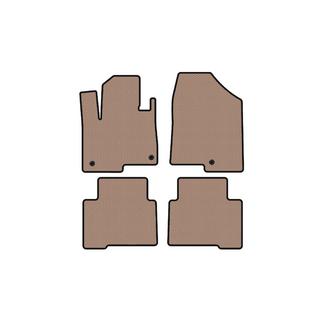 Rubber floor mats Carsuit (2 rows, for Grand, beige) Hyundai Santa Fe 4 2018-2023 photo 1