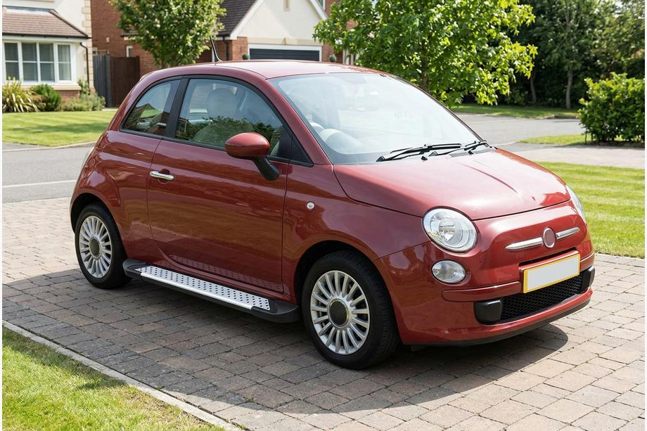 Fiat 500/500L 2013-2022 Side Steps Allmond Grey (2 pcs, Aluminum) Photo 1
