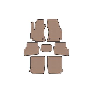 Rubber floor mats Carsuit (3 rows, 2003-2005, 7-seater, beige) Opel Zafira A 1998-2005 photo 1