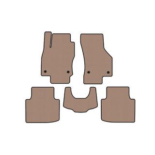 Rubber Floor Mats Carsuit (with Paw, Beige) Skoda Superb 2015-2024 photo 1
