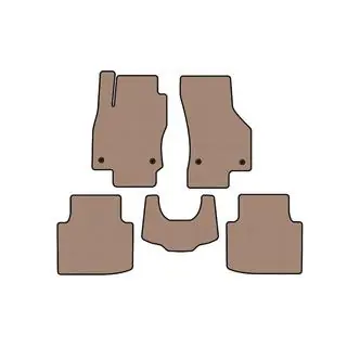 Rubber Floor Mats Carsuit (with Paw, Beige) photo 1