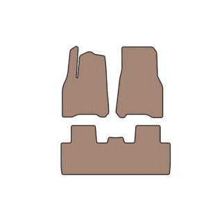 Rubber Floor Mats Carsuit (2020-2024, beige) Tesla Model Y 2020- photo 1