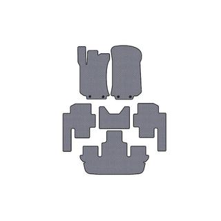 Rubber floor mats Carsuit (3 rows, gray) Mercedes R-class W251 2005-2017 photo 1