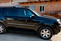 Honda Pilot 2008-2015 Side Steps Allmond Black (2 pcs, Aluminum) photo 3