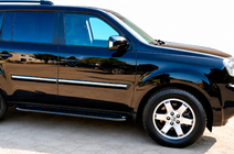 Honda Pilot 2008-2015 Side Steps Allmond Black (2 pcs, Aluminum) photo 1