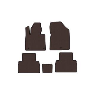 Rubber floor mats Carsuit (2018-2020, brown) Hyundai Santa Fe 4 2018-2023 photo 1