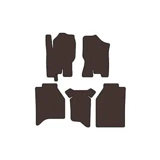 Rubber floor mats Carsuit (Without boxes, Brown) photo 1