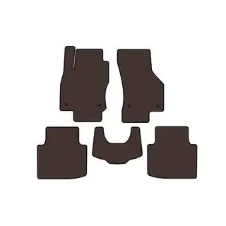 Rubber Floor Mats Carsuit (with Paw, Brown) photo 1