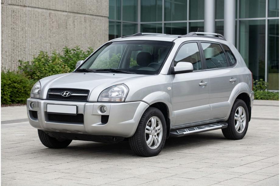 Hyundai Tucson JM 2004- Side Steps Sunrise (2 pcs, Aluminum) Photo 1