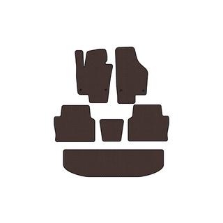 Rubber floor mats Carsuit (3 rows, brown) Seat Alhambra 2010- photo 1