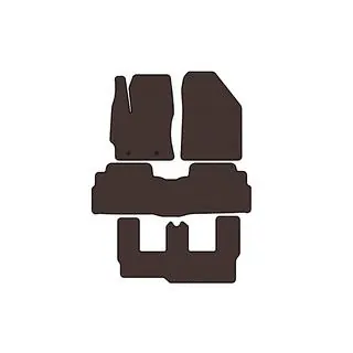 Rubber floor mats Carsuit (3 rows, 7-seater, brown) photo 1