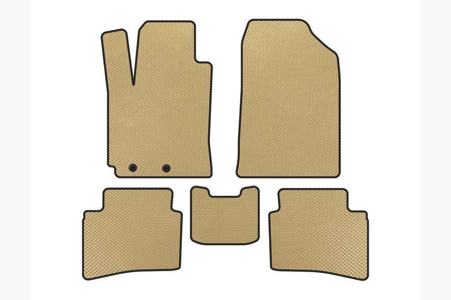 Kia Rio 2017- EVA Car Mats (X-Line, Beige) Photo 1