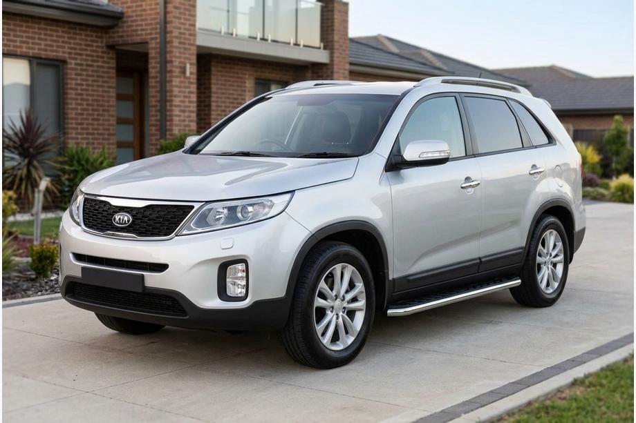 Kia Sorento II XM 2009-2014 Side Steps Maydos V1 (2 pcs, Aluminum & Stainless Steel) Image