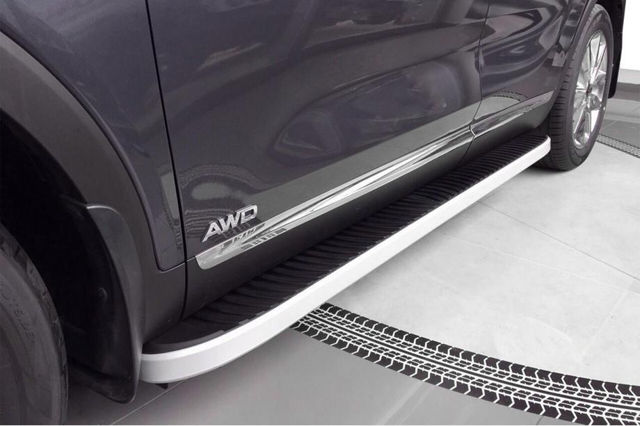 Kia Sorento II XM 2009-2014 Side Steps Tayga Grey (2 pcs, Aluminum) Image