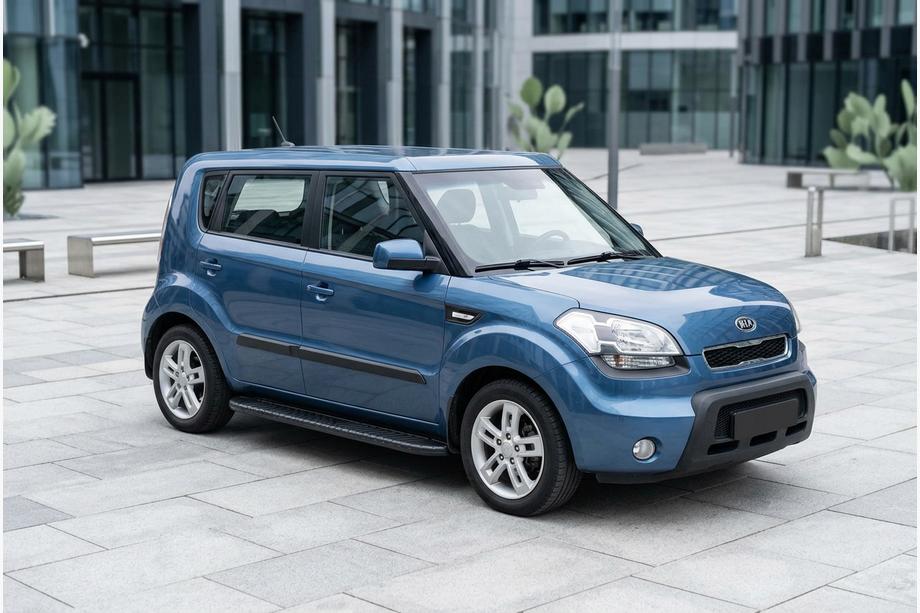 Kia Soul I 2008-2013 Side Steps Bosphorus Black (2 pcs, Aluminum) Image