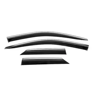Window Deflectors with Chrome Trim Niken Luxury (4 pcs) photo 1