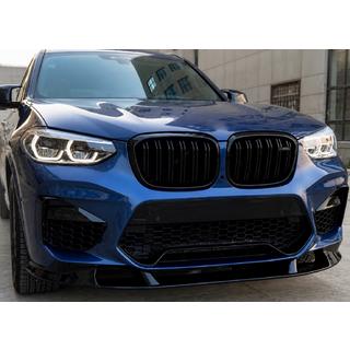 Front Lip 3D (for F98 2018-2022, Gloss Black) BMW X4 G02 2018- photo 2