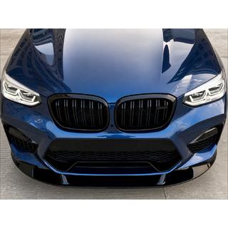Front Lip 3D (for F98 2018-2022, Gloss Black) BMW X4 G02 2018- photo 1