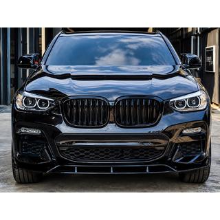 Front Lip Spoiler 3D (for M-Sport 2018-2022, Gloss Black) BMW X3 G01 2018- photo 1
