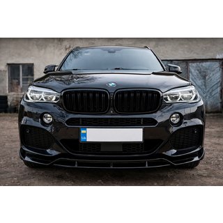 Front Bumper Lip Black Warrior (for M-Sport) BMW X6 F16 2014-2019 photo 1