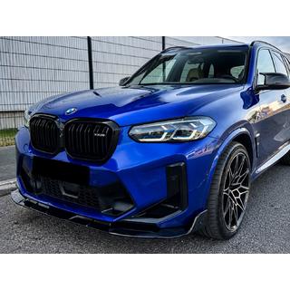 Front lip spoiler (for F98 2022-2024, gloss black) BMW X4 G02 2018- photo 1