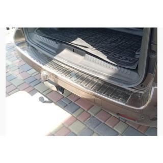 Rear bumper protector with edge Carmos (stainless steel) photo 1