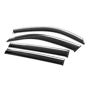 Window Deflectors with Chrome Trim Niken Luxury (2008-2015, 4 pcs) photo 2