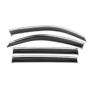 Window Deflectors with Chrome Trim Niken Luxury (2008-2015, 4 pcs) photo 1