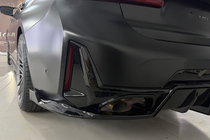 BMW 3 Series G20/G21 2018- Rear Diffuser B-Style LED for M-Sport 2023+, ABS photo 2