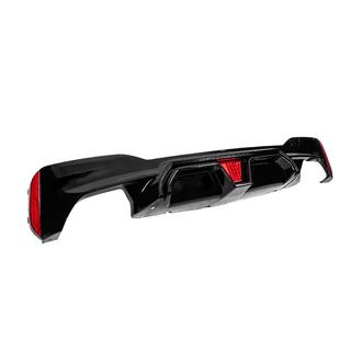 Rear bumper diffuser CS-Style LED (for M-Sport/M5 F90, ABS) photo 3