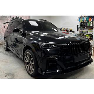 Front Bumper Lip Paradigm Black Knight V2 (2018-2022, M-Sport) BMW X7 G07 2019- photo 1