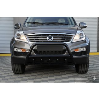Bull Bar WT003 Black Stainless Steel SsangYong Rexton I 2001-2017 photo 1