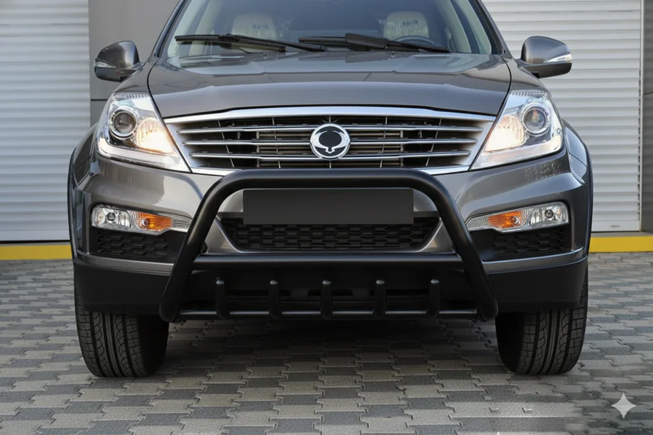 SsangYong Rexton I 2001-2017 Bull Bar WT003 Black Stainless Steel Photo 1