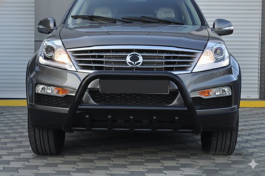 SsangYong Rexton I 2001-2017 Bull Bar WT003 Black Stainless Steel Photo 4