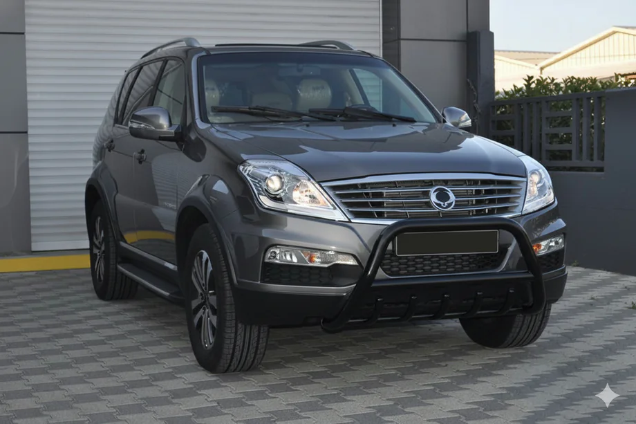 SsangYong Rexton I 2001-2017 Bull Bar WT003 Black Stainless Steel Photo 3