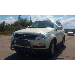 Bull Bar WT004 Black (Stainless Steel) SsangYong Rexton I 2001-2017 photo 2