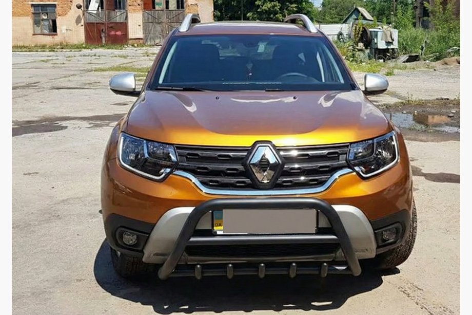 Renault Duster 2018-2024 Bull Bar without Logo WT003 Black (Stainless Steel) Photo 6