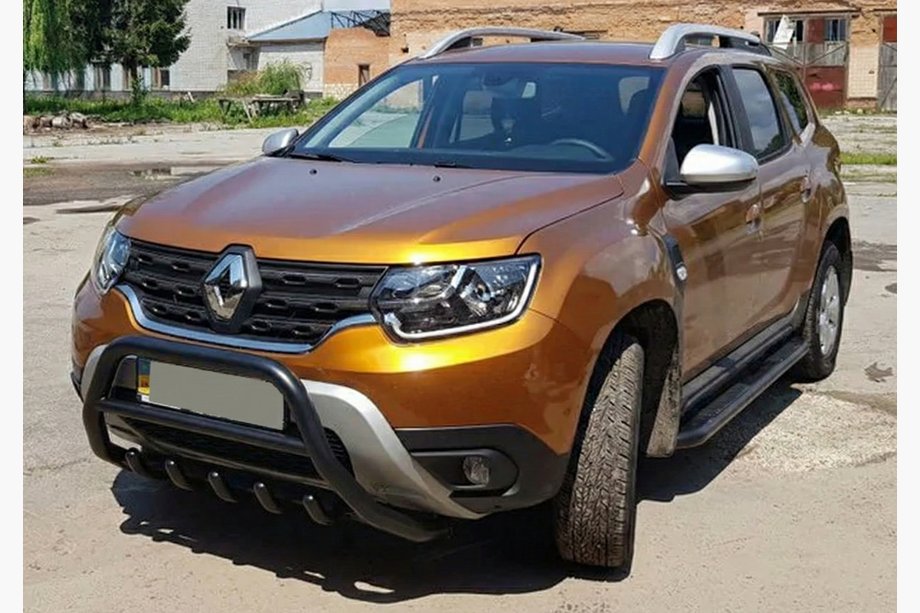 Renault Duster 2018-2024 Bull Bar without Logo WT003 Black (Stainless Steel) Photo 4