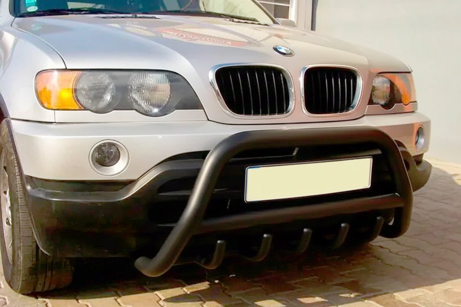 BMW X5 E53 1999–2006 Bull Bar WT003 Black Stainless Steel Image