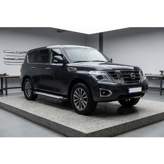 Side Steps Allmond Grey (2 pcs, Aluminum) Nissan Patrol Y62 2010-2024 photo 1