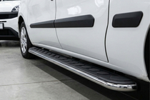 Opel Combo 2012-2018 Side Steps Maydos V1 (2 pcs, Aluminum & Stainless Steel) photo 1