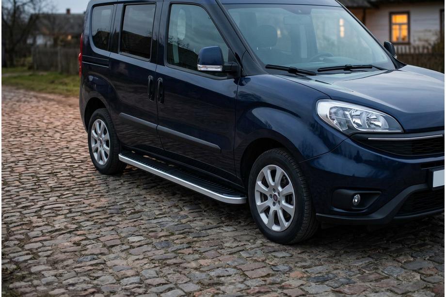 Opel Combo 2012-2018 Side Steps Tayga Grey (2 pcs, Aluminum) Image