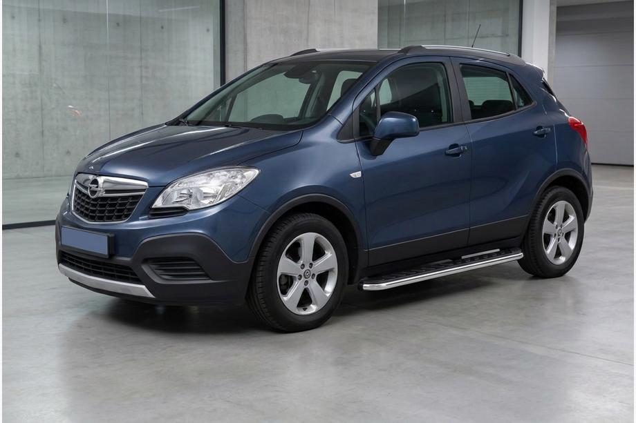 Opel Mokka 2012-2021 Side Steps Maydos V1 (2 pcs, Aluminum & Stainless Steel) Image