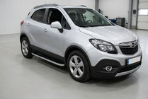 Opel Mokka 2012-2021 Side Steps Tayga Grey (2 pcs, Aluminum) photo 1