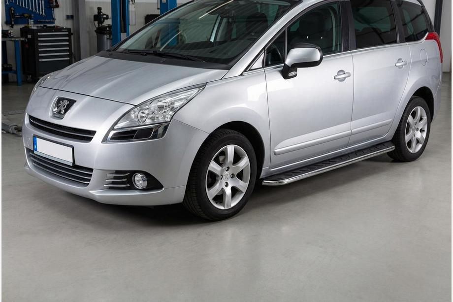 Peugeot 5008 2009-2016 Side Steps Maydos V1 (2 pcs, Aluminum & Stainless Steel) Image